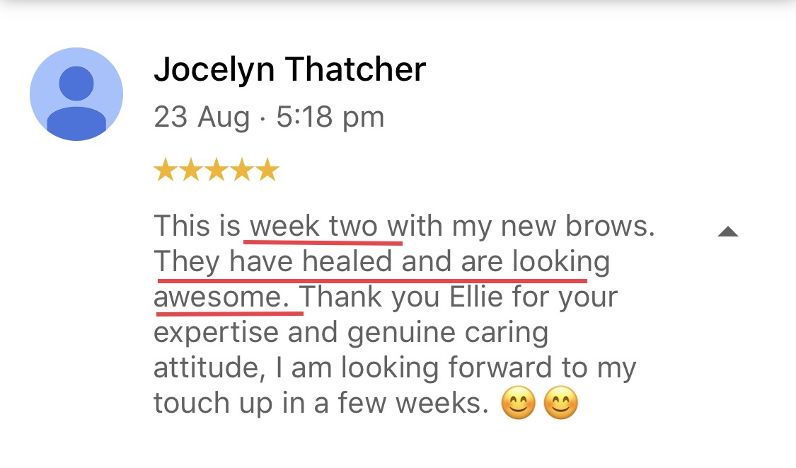 eyebrow tattoo review