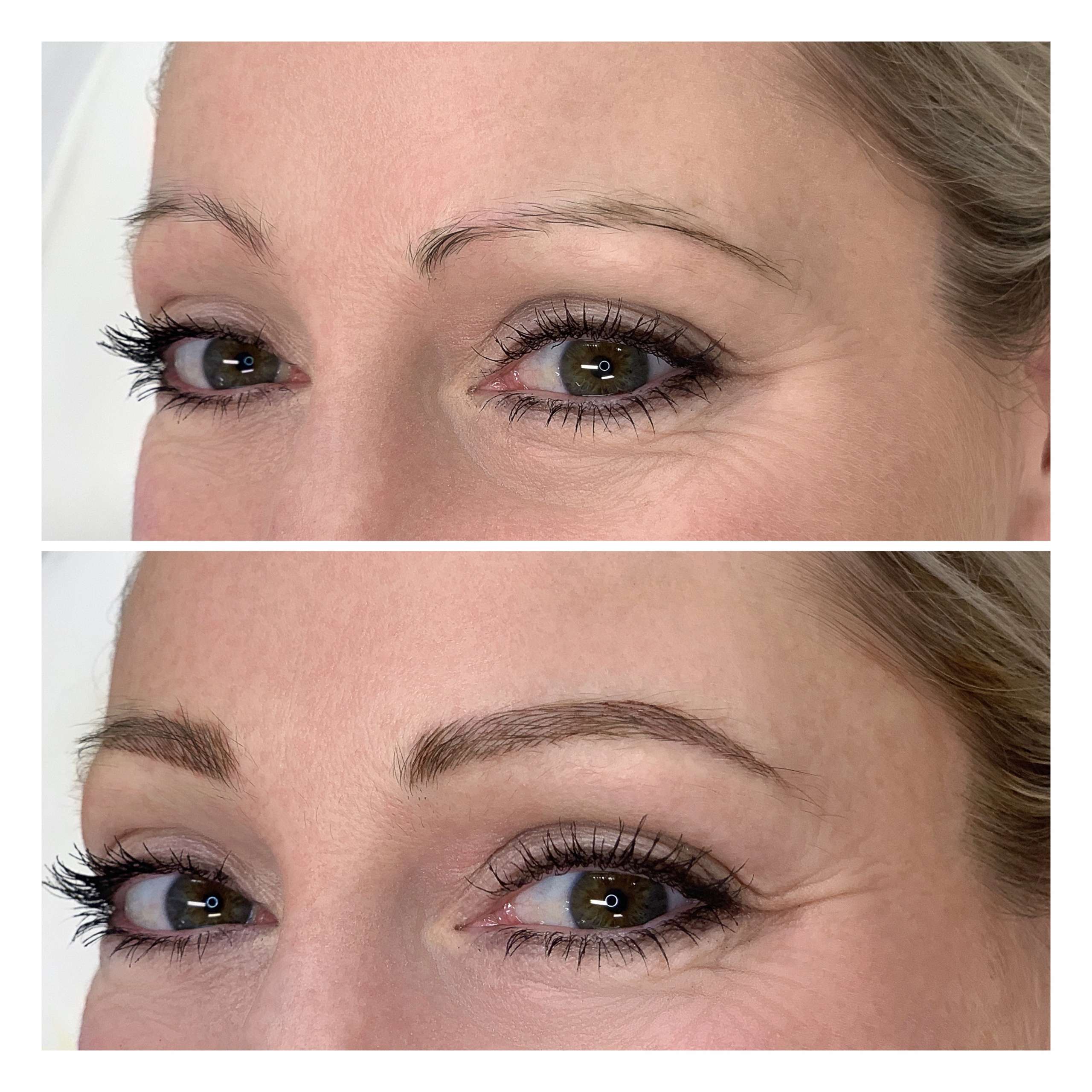 Blonde Eyebrow Tattoo Before After