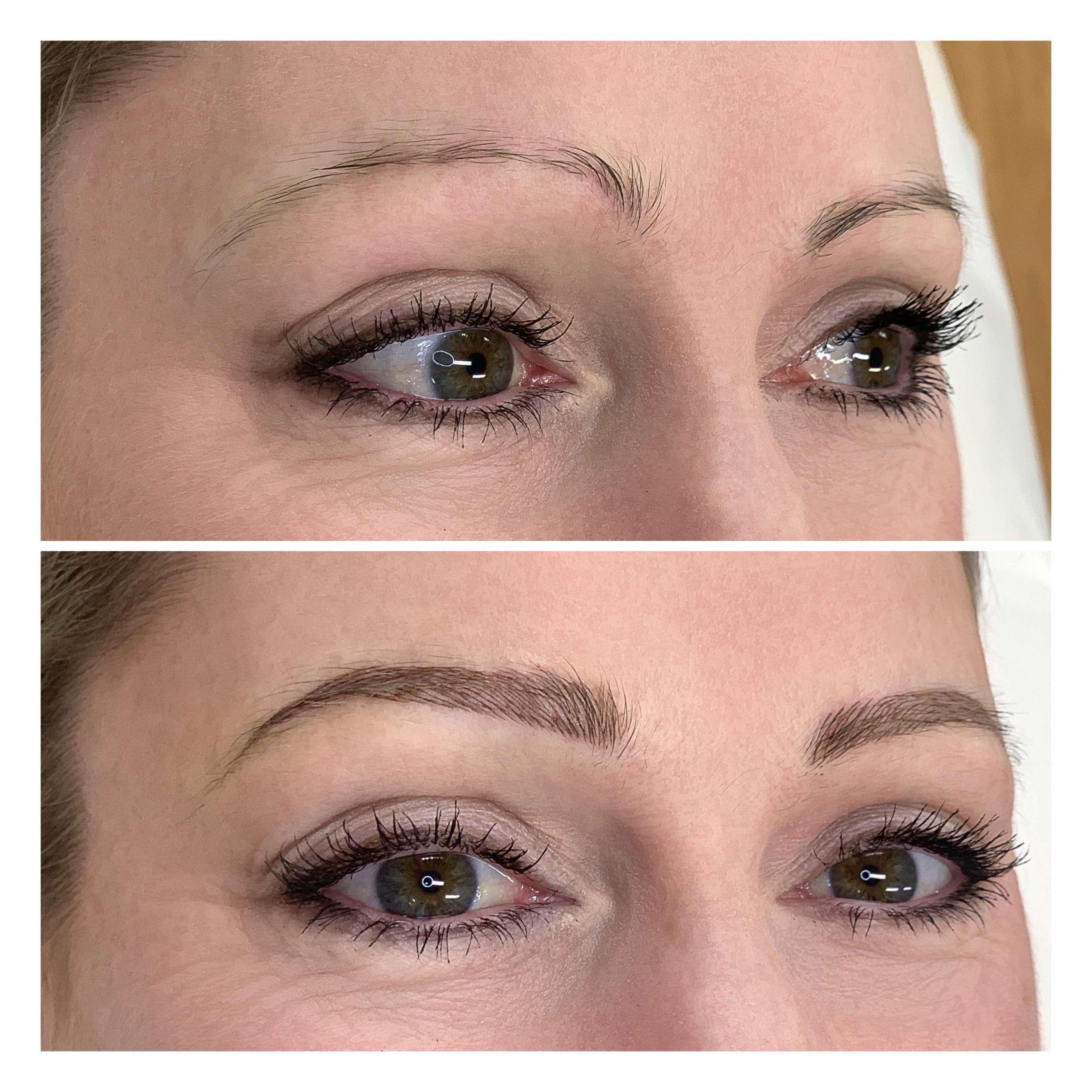Blonde Eyebrow Tattoo Before After