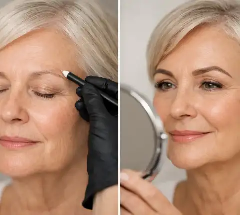 A Mature Client Brow Transformation Example