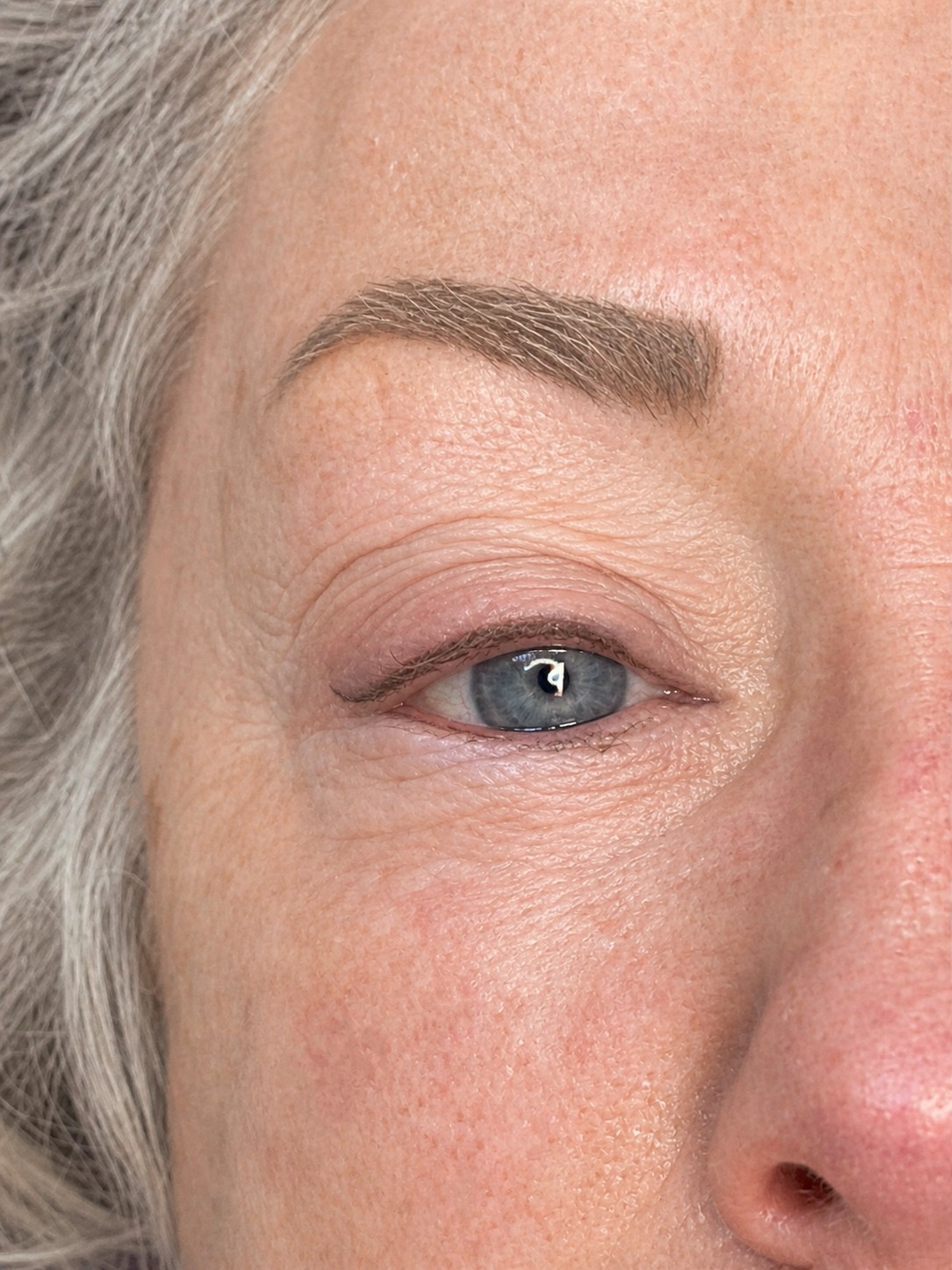 Before and after fine classic eyeliner tattoo restoring definition on mature eyes, ELKA CLINIC Perth