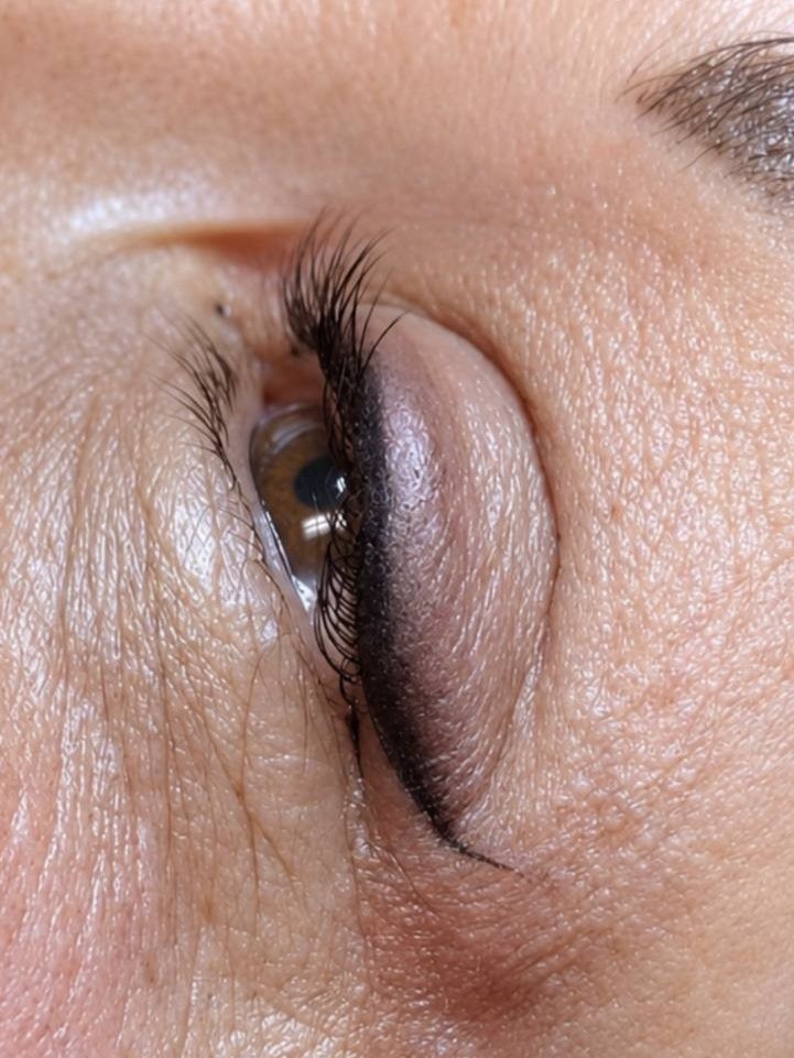 Dusty smoky eyeliner tattoo on mature skin at ELKA CLINIC Perth