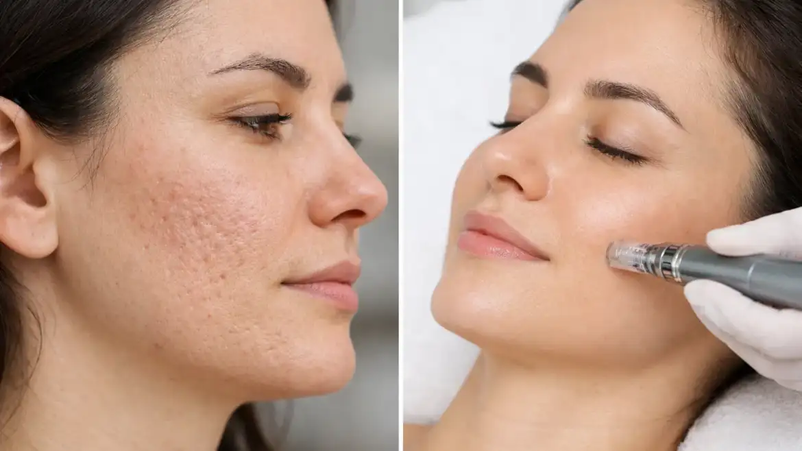 Acne Scar Microneedling Results Example Explained